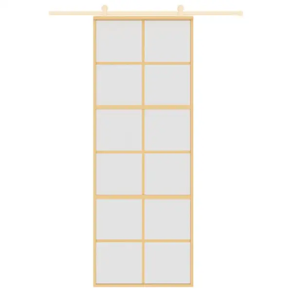 Kuldne liuguks mati ESG-klaasi ja alumiiniumraamiga, 76 x 205 cm – 3