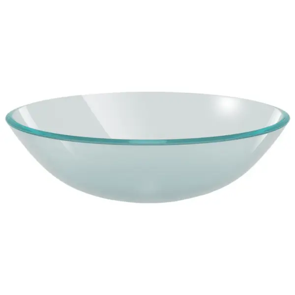 Ümmargune vannitoavalamu kraani ja lükatava äravoolukorgiga, matt karastatud klaas, kuldne, 42 x 13 cm – 7