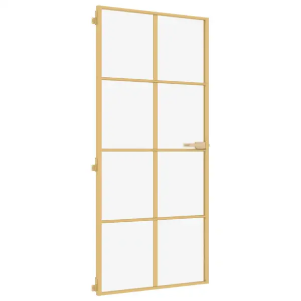 Mattklaasiga kuldne klaasist siseuks, karastatud klaas ja alumiiniumraam, 93 x 201,5 cm – 3