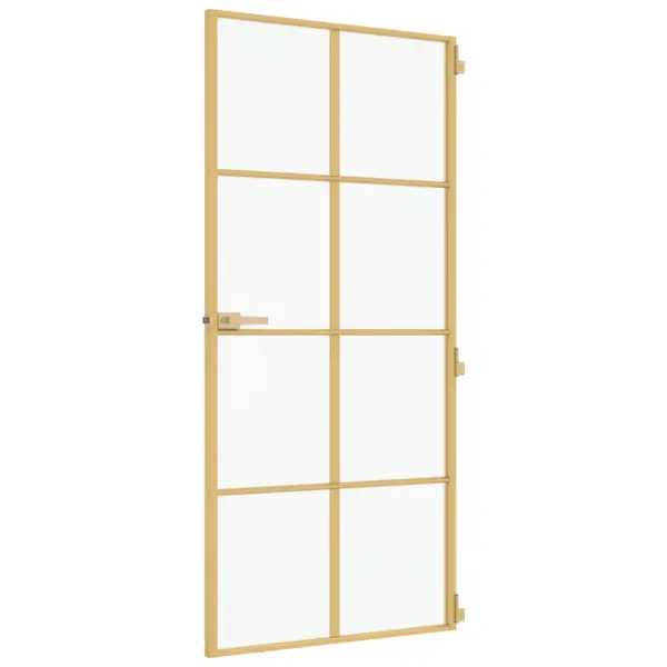 Mattklaasiga kuldne klaasist siseuks, karastatud klaas ja alumiiniumraam, 93 x 201,5 cm – 5