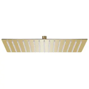 Vihmaduši otsak kuldne, roostevaba teras ja silikoon, ristkülik 40 x 30 cm