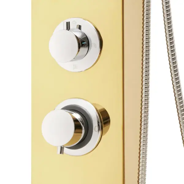 Multifunktsionaalne dušipaneel vihmaduši ja massaažiga, kuldne roostevaba teras 201, 15 x 47 x 130 cm – 9