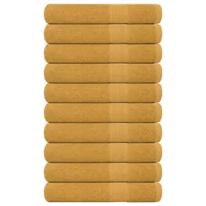 Saunalinad FROGN, 10 tk, kuldne, 100% puuvill, 80 x 200 cm, 360 g/m²
