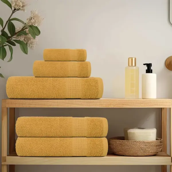 Saunalinad FROGN, 10 tk, kuldne, 100% puuvill, 80 x 200 cm, 360 g/m² - 3