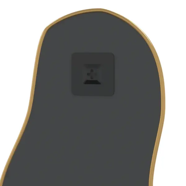 Kuldne lainelise raamiga seinapeegel, 80 x 35 cm – 5