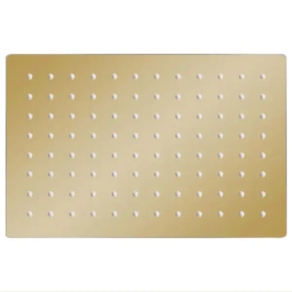 Kuldne ristkülikukujuline vihmaduši otsak, roostevaba teras, 30 x 20 cm – 2