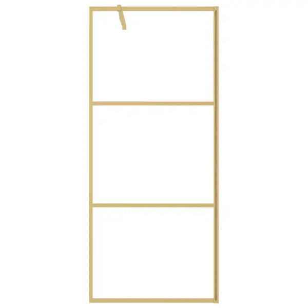 Dušisein läbipaistvast ESG-klaasist, kuldse raamiga, 90 x 195 cm – 3