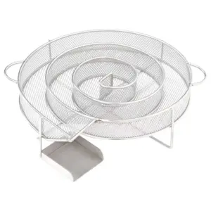 Ümmargune külmsuitsugeneraator käepidemetega, roostevaba teras 304, 19,5 cm