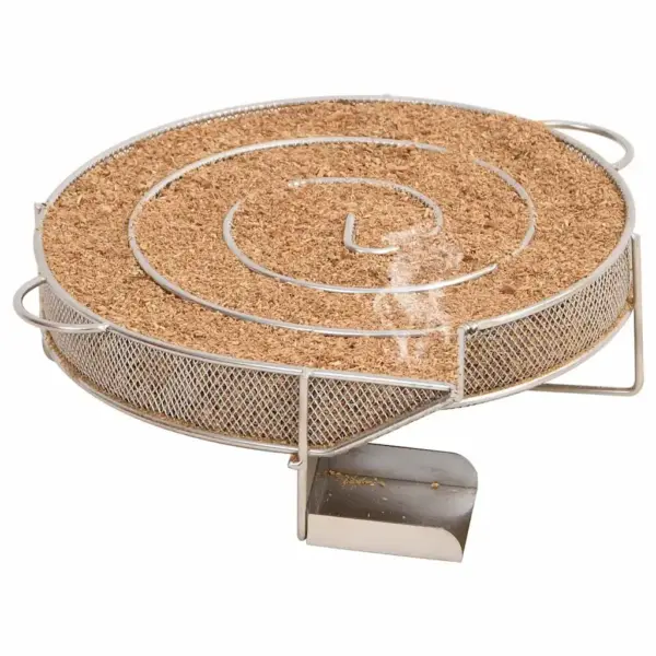 Ümmargune külmsuitsugeneraator käepidemetega, roostevaba teras 304, 19,5 cm – 2