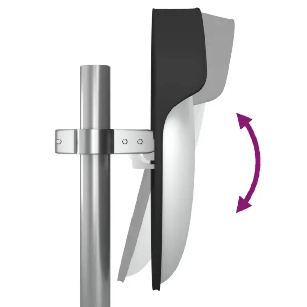 Kumer õue liikluspeegel varjukiga, must, 45 cm, polükarbonaat – 6