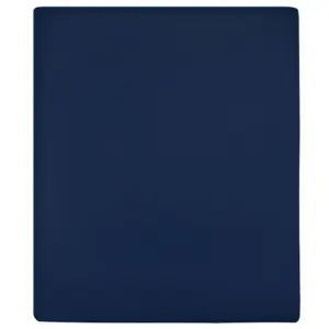 Kummiga voodilina, tumesinine, 100% puuvill, 100 x 200 cm