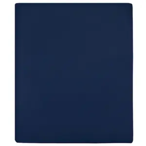 Kummiga voodilinad, 2 tk, tumesinine, 100 x 200 cm, 100% puuvill