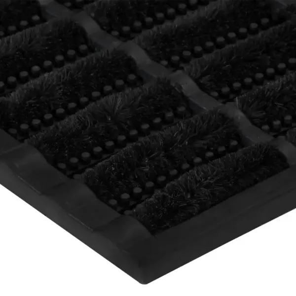 Libisemiskindel kummist ja kookoskiududest uksematt, must, 40 x 60 cm – 4