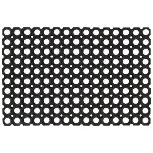 Kummist uksematid 5 tk, ilmastikukindlad, must, 40 x 60 cm, 22 mm