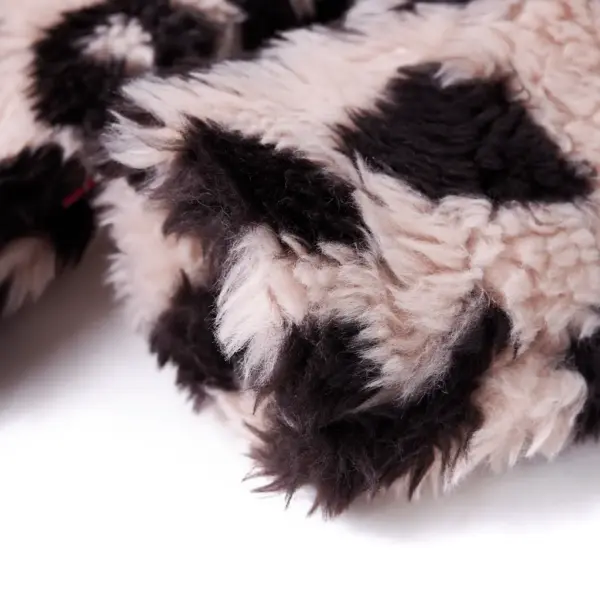 Heleroosa kunstkarusnahast laste mantel leopardimustriga, suurus 116 – 5