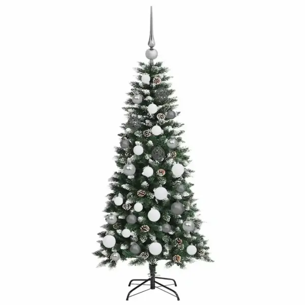 Lumekattega kunstlik jõulupuu LED-tuluketiga, roheline, 120 cm – 5