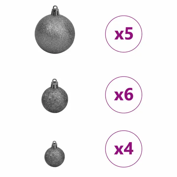 Lumekattega kunstlik jõulupuu LED-tuluketiga, roheline, 120 cm – 7