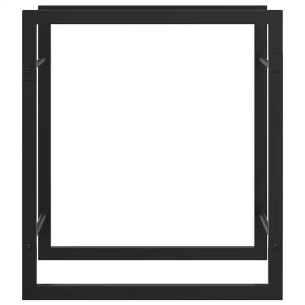 Küttepuude hoidik, mattmust terasest, 50 x 28 x 56 cm – 5