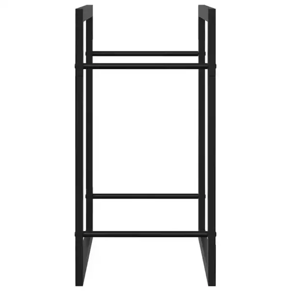 Küttepuude hoidik, mattmust terasest, 50 x 28 x 56 cm – 6