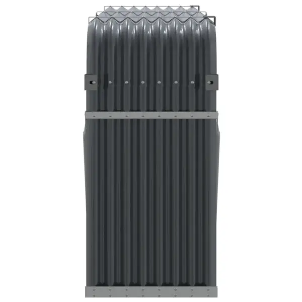 Küttepuude varjualune välitingimustesse, antratsiithall tsingitud teras, 180 x 45 x 100 cm, 2 konksuga – 5