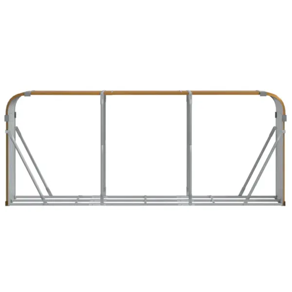 Küttepuude varjualune puiduvälimusega, tsingitud teras, 234 x 45 x 100 cm – 4