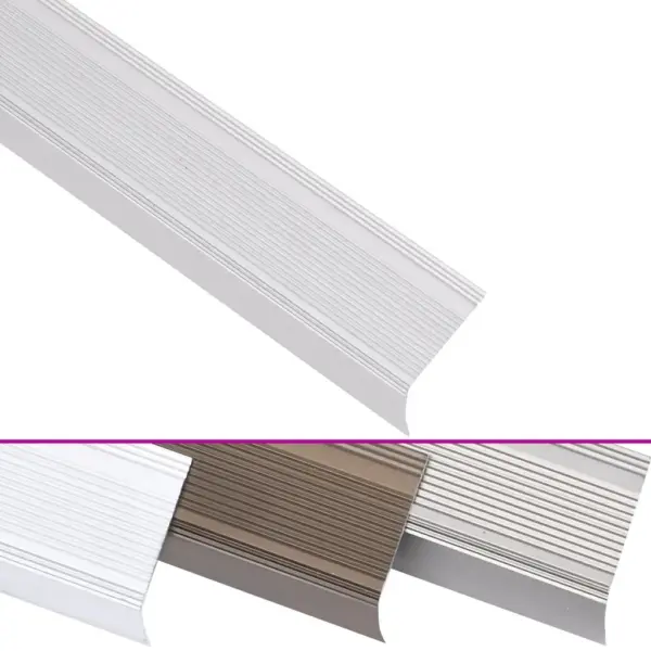 L-kujuline trepiservaliist kahepoolse teibiga, 5 tk, alumiinium, hõbedane, 100 cm – 2