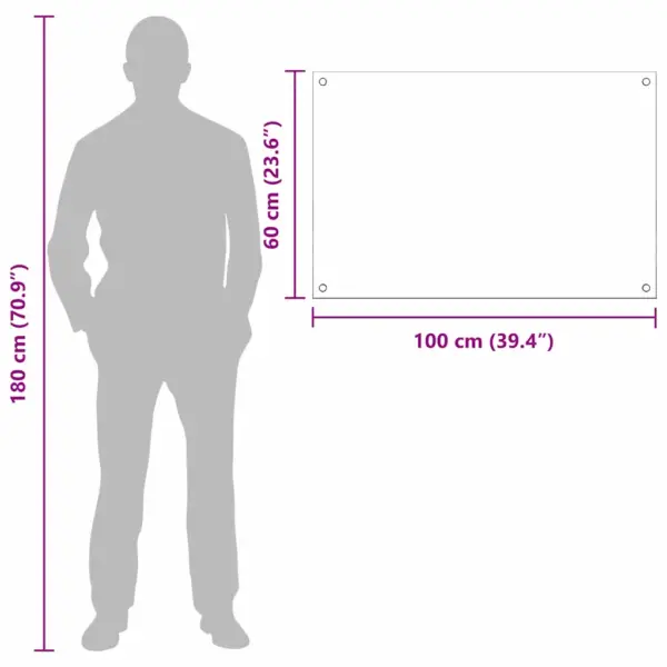 Köögitaguse klaasplaat 2 tk, läbipaistev karastatud klaas, 100 x 60 cm – 10