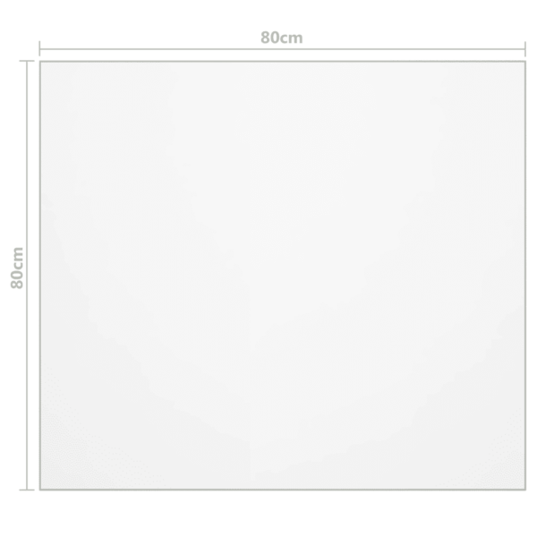 Läbipaistev PVC lauakaitse, 80 x 80 cm, 1,6 mm – 6