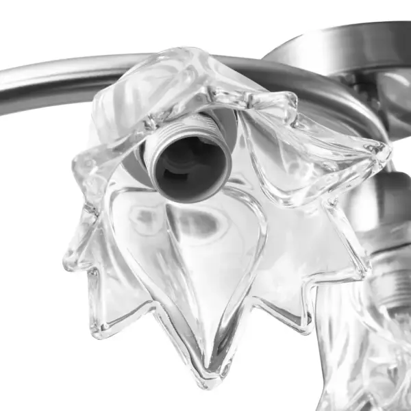 Laelamp 5 tulbikujulise klaasist varjuga, kroomitud teras, 5 x E14, 64 x 36 x 17 cm – 8