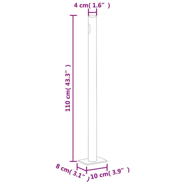 Lahtitõmmatav terrassi külgsein privaatsuse ja tuulekaitseks, kreemjasvalge, 180 x 600 cm – 10