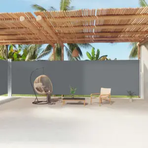 Lahtitõmmatav kahepoolne külgsein, antratsiithall, 220 x 1200 cm