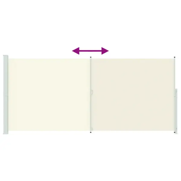 Lahtitõmmatav terrassi külgsein, kreemjas ja hall, 220 x 500 cm – 7