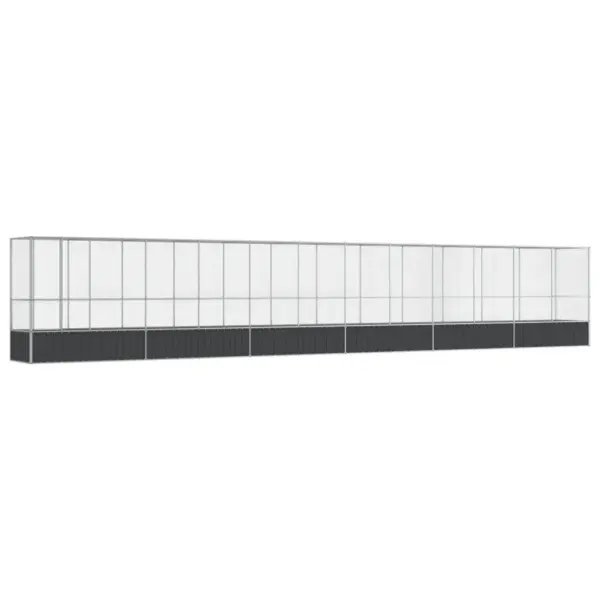 Laiendusega välistingimustesse lindla, hõbedane/antratsiithall tsingitud teras, 1250,5 x 107 x 212 cm – 2
