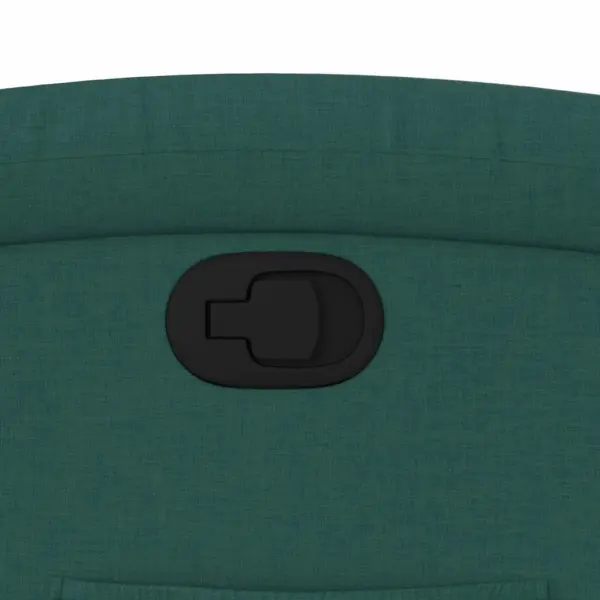 Manuaalse lamamisfunktsiooniga tugitool küljetaskuga, tumeroheline kangas – 9