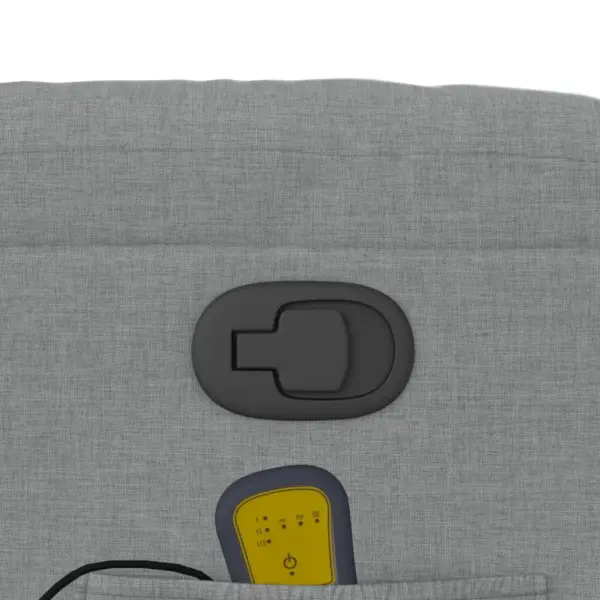 Lamav massaažitool 6-punktilise vibratsioonimassaažiga, helehall kangas, topsihoidjate ja küljetaskuga – 10