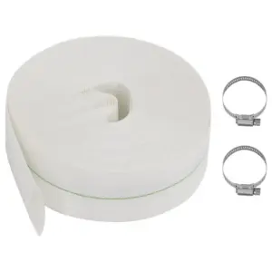 Lame veevoolik 2" (51 mm) 100 m, valge, PE/polüester, 8 baari, koos klambritega