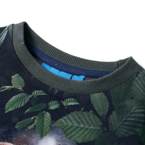 Laste dressipluus ahvitrükiga, tume khaki, suurus 104 – 3