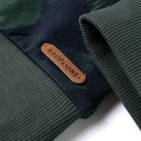 Laste dressipluus ahvitrükiga, tume khaki, suurus 104 – 5