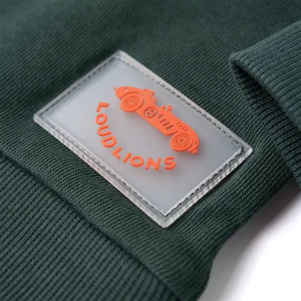 Laste dressipluus buldogi embleemiga, tumeroheline, suurus 116 (5–6 a) – 5