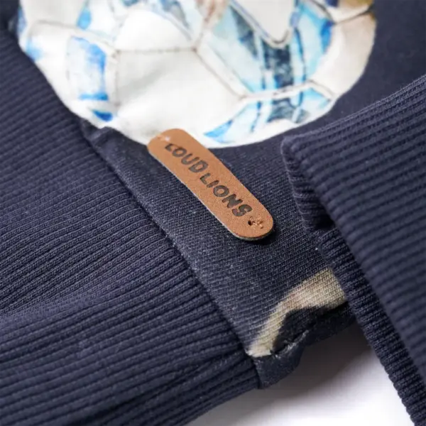 Laste dressipluus jalgpallitrükiga, tumesinine, suurus 128 – 5