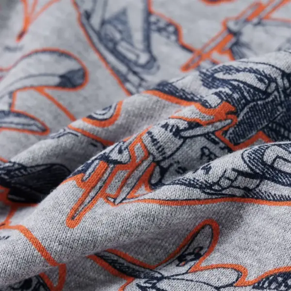 Laste dressipluus lennukitega, hallisegu, pehme fliisvoodriga, suurus 116 – 7