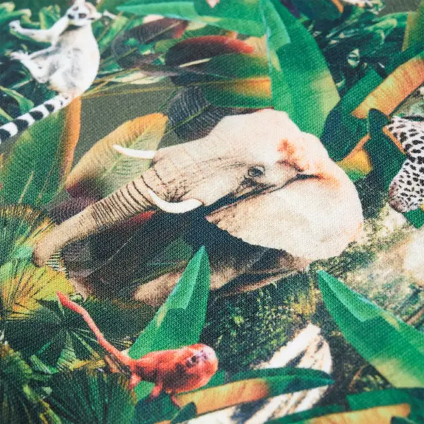 Laste dressipluus loomade ja taimede trükiga, mitmevärviline, suurus 140 – 4