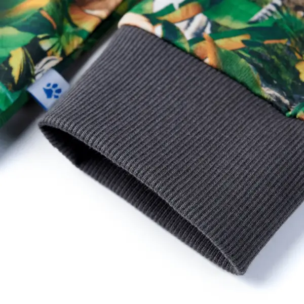 Laste dressipluus loomade ja taimede trükiga, kirju, suurus 128 – 5