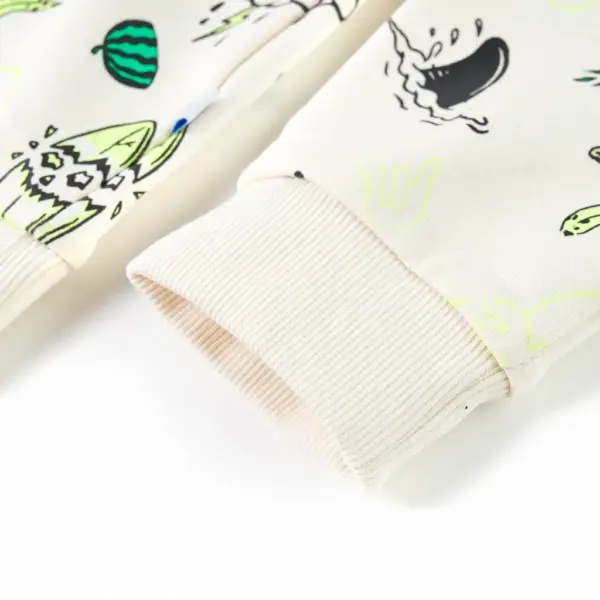 Laste dressipluus värvilise mustriga, pehme ekrüü, suurus 128 – 5