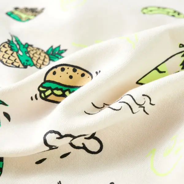 Laste dressipluus värvilise mustriga, pehme ekrüü, suurus 128 – 7