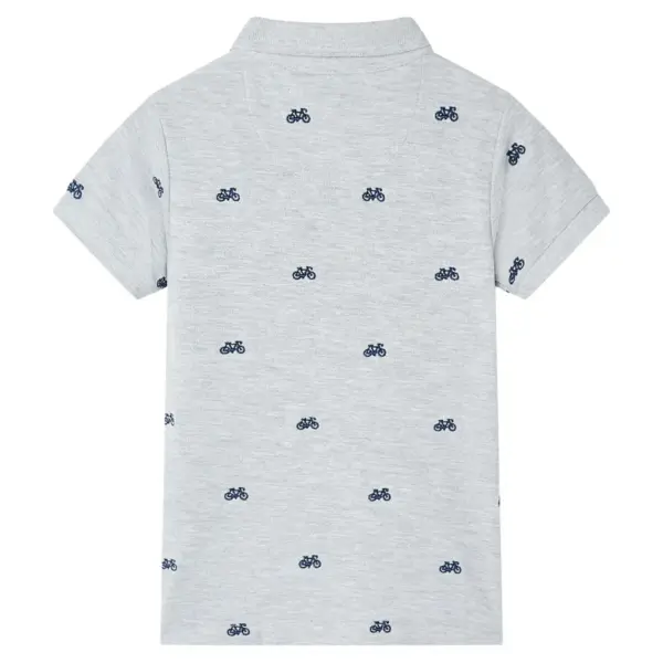 Laste polosärk jalgrattamustriga, hallisegu, suurus 104 – 2