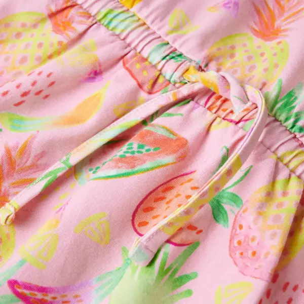 Laste kleit puuviljamustriga, heleroosa, suurus 128 – 4