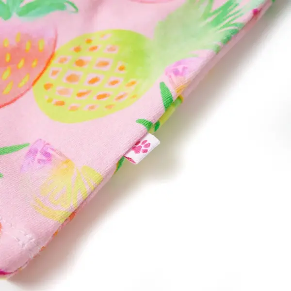 Laste kleit puuviljamustriga, heleroosa, suurus 128 – 6