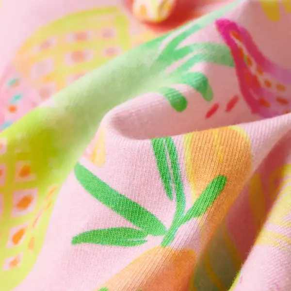 Laste kleit puuviljamustriga, heleroosa, suurus 128 – 7