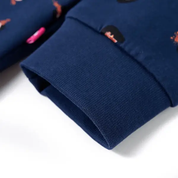 Laste kapuutsiga dressipluus täpilise mustriga, tumesinine, suurus 128 – 6